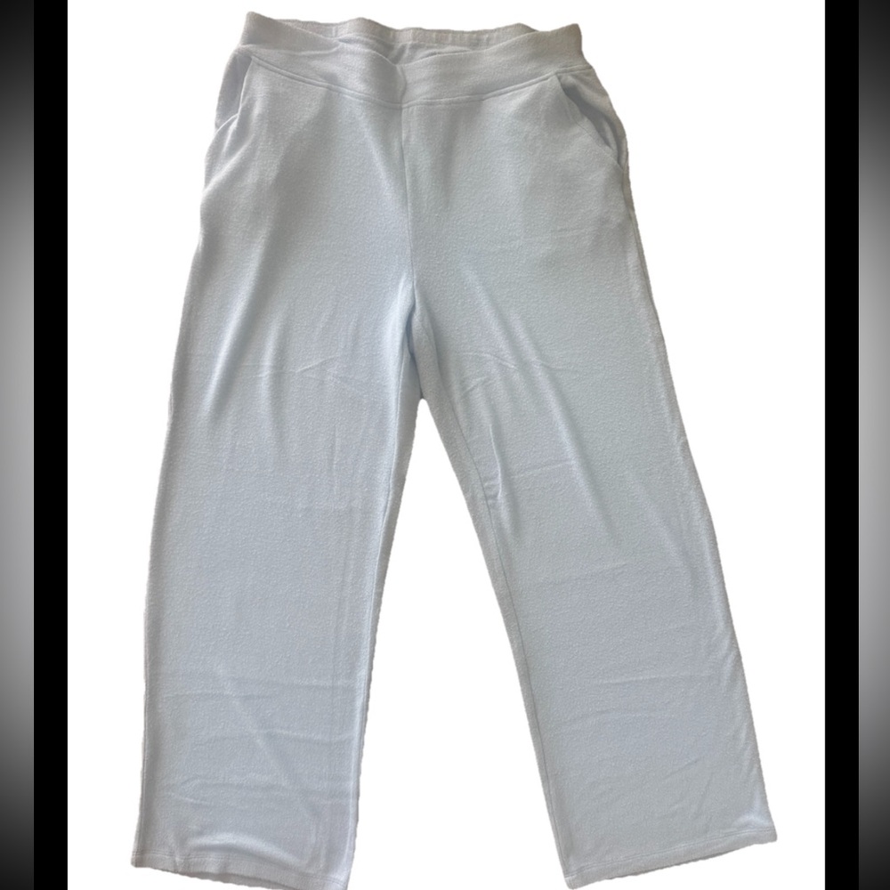 Chicos 1 S Pants Blue Pijama Light Pockets Lounge Yoga Travel Pants Jogging Gym